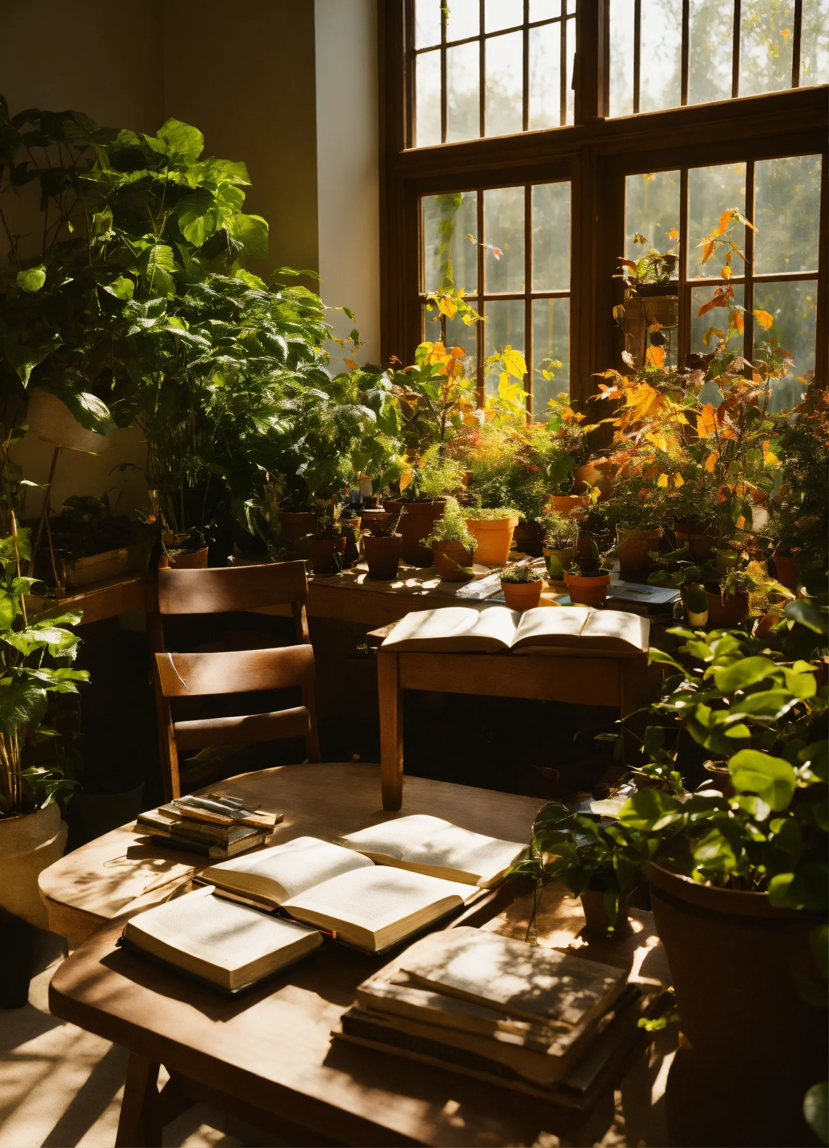 Spider plant with long green leaves